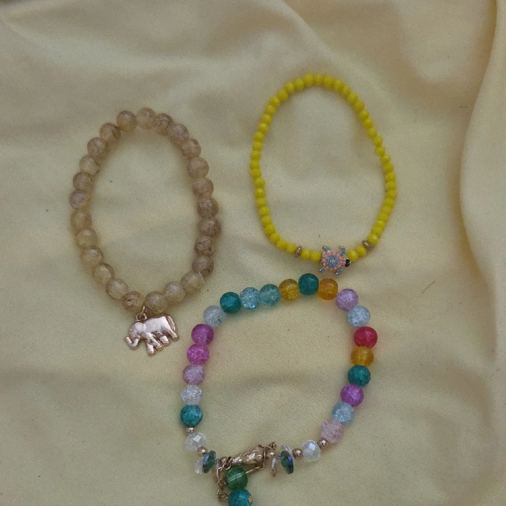 Colorful Beaded Kids Bracelets Set - Picture 1 of 4
